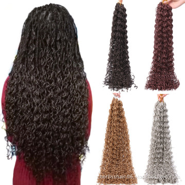 20 Inch Wavy Curl Micro Box Zizi Knots Braids Hair Bulks Synthetic Fibre Zizi Small Box Crochet Braiding Hair Extensions